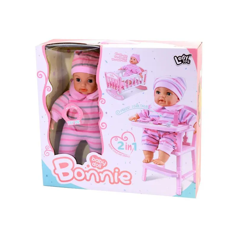 Bonnie Baby Doll With Dinning Chair And Cradle- LD69003B