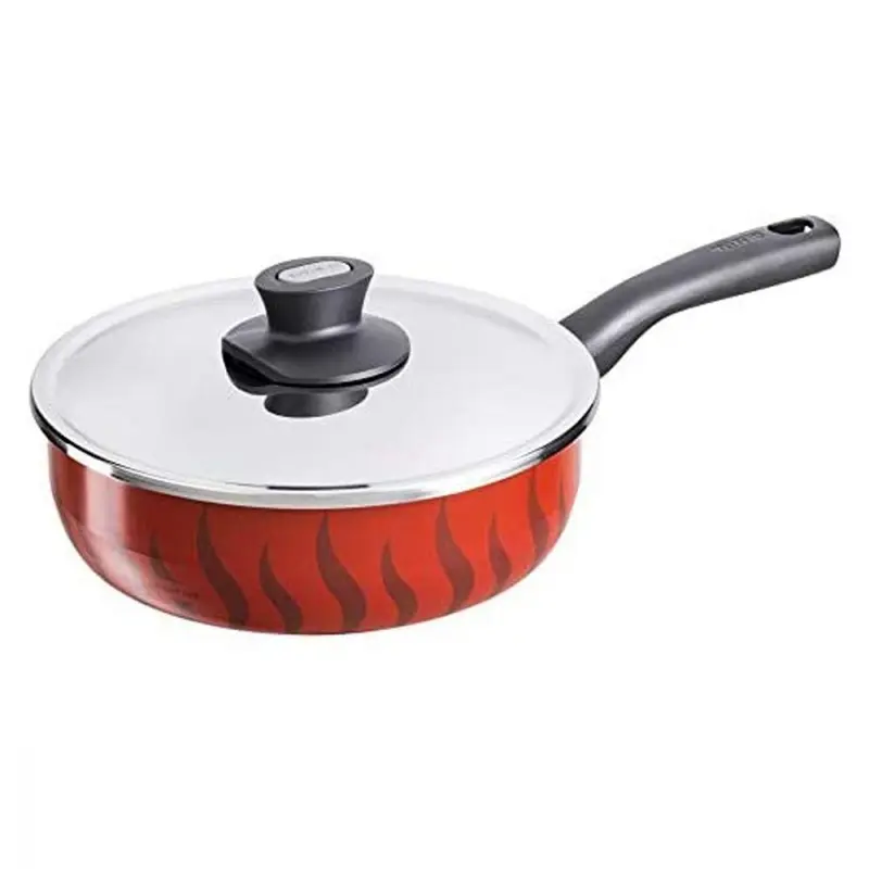 Tefal New Tempo Flame Sautepan 26 cm   Stainless Steel Lid / C5483383
