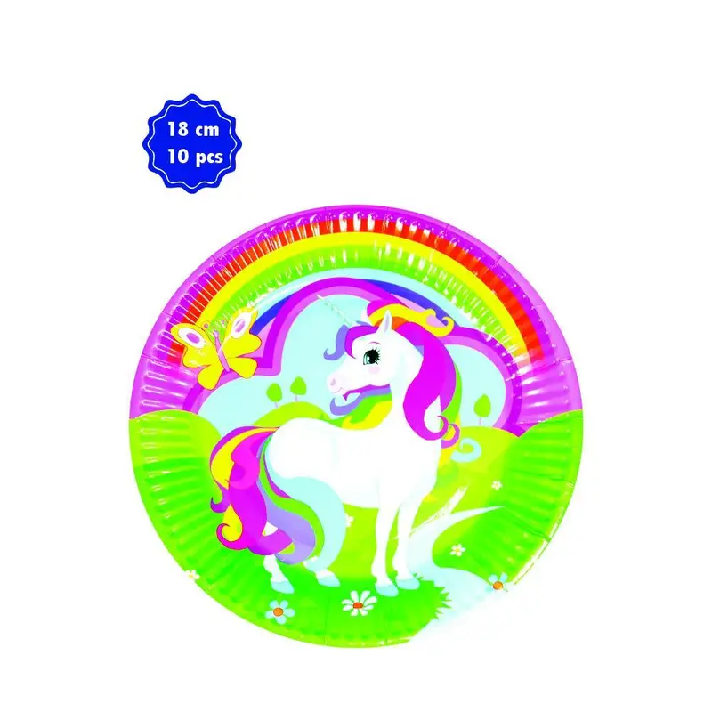 Unicorn Party - Paper Plates 18 cm (10 pcs)