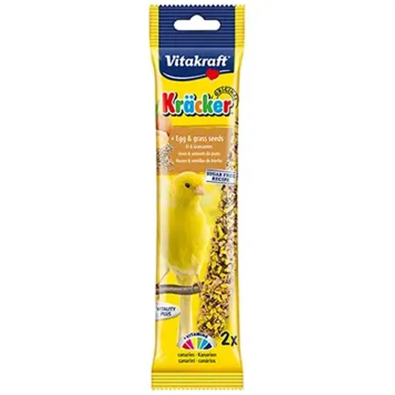 Vitakraft Canary Kracker Bird Food Egg Grass Seeds 60g 2pcs