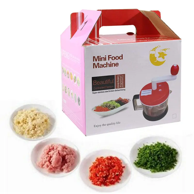 Xingyue Mini Food Machine Manual Rotating ChopperPink