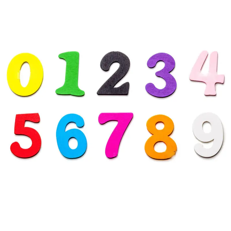 Wooden Colored Numbers 1 to 10