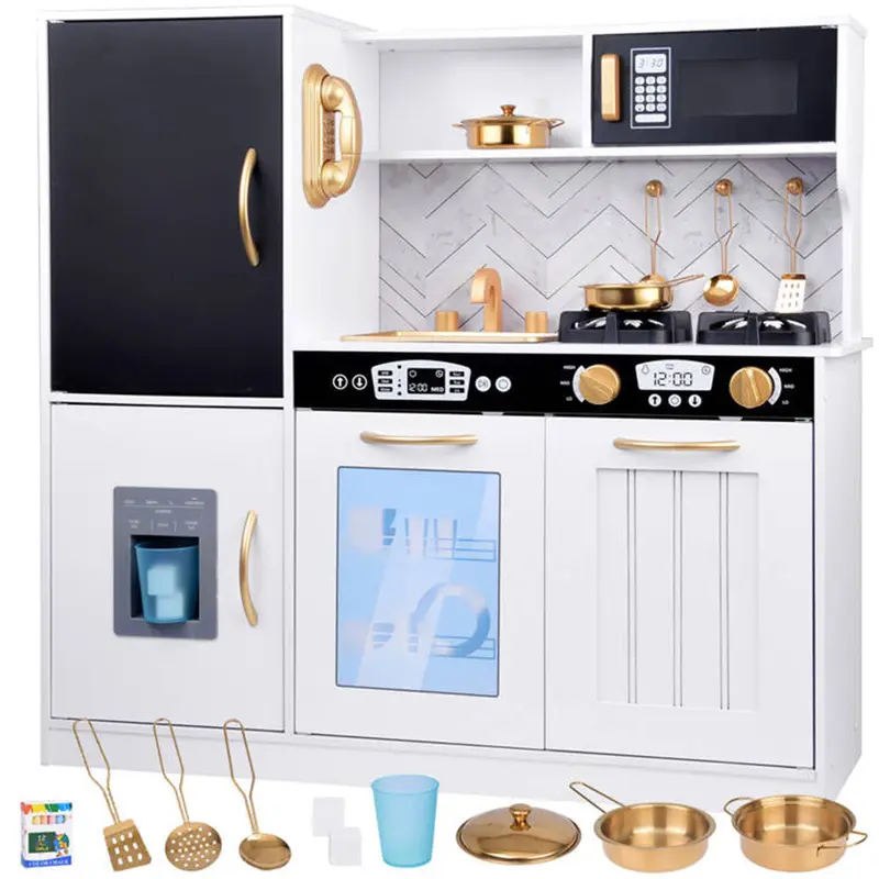 Wooden Play Kitchen for Kids
