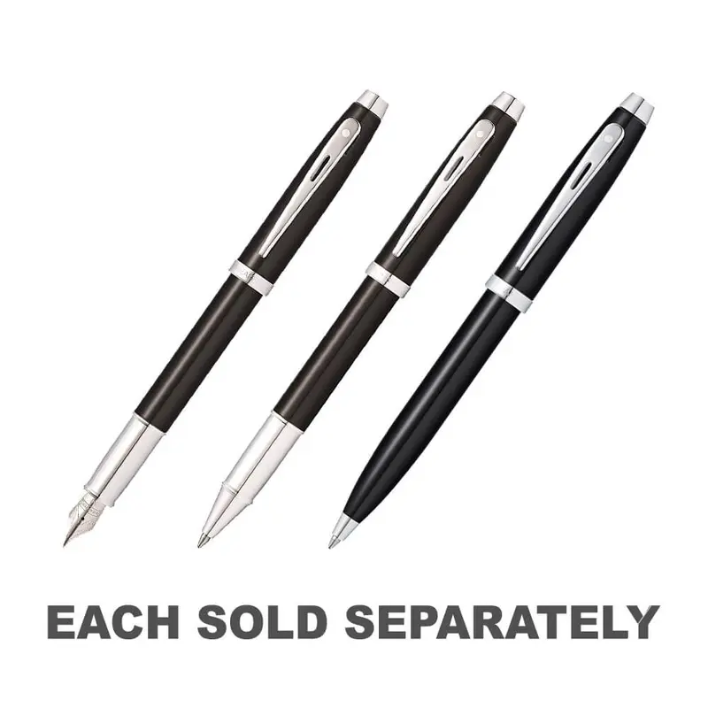 100 Black Lacquer/Chrome Plated SS PenBallpoint