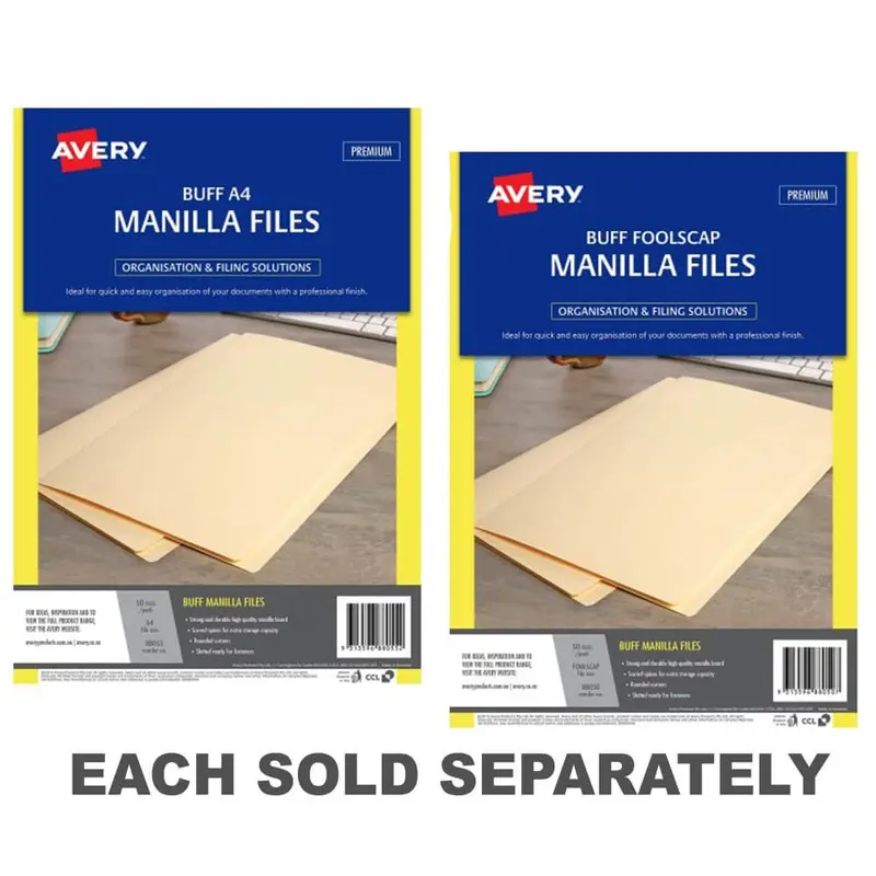 Avery Manilla Folder Buff (50pk)Foolscap