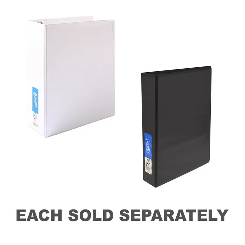 Bantex 4 D-Ring Insert Binder 65mm A4Black