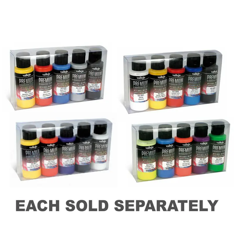 Vallejo Premium Colour Paint Set of 5Basic Opaque