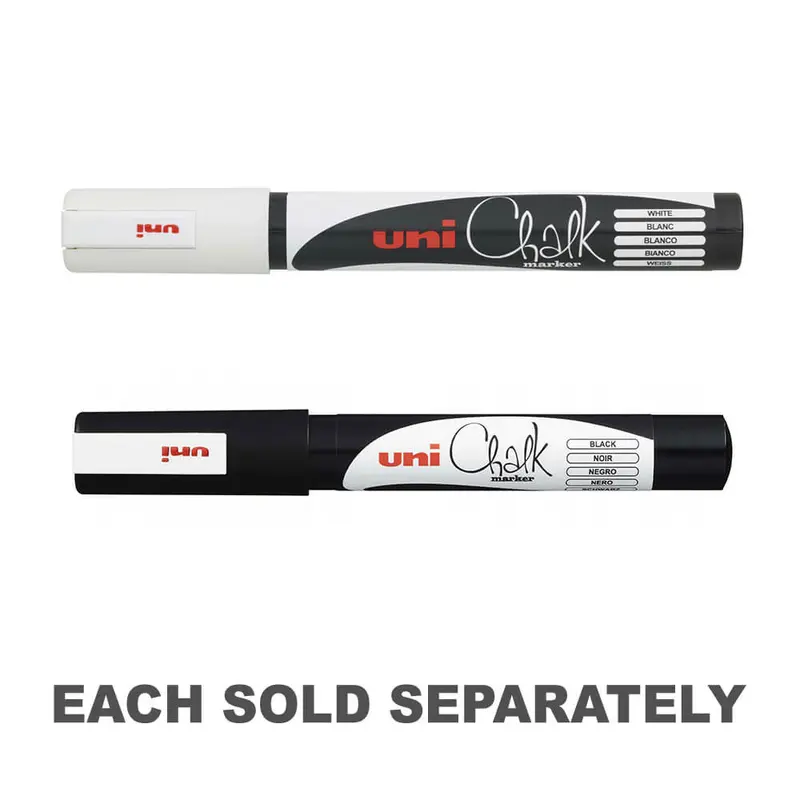 Uni Bullet Tip Chalk Marker 1.3mmBlack