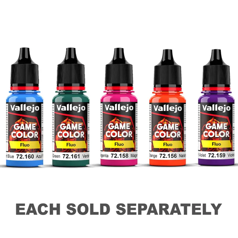 Vallejo Game Colour Figure Fluorescent Paint 18mLBlue